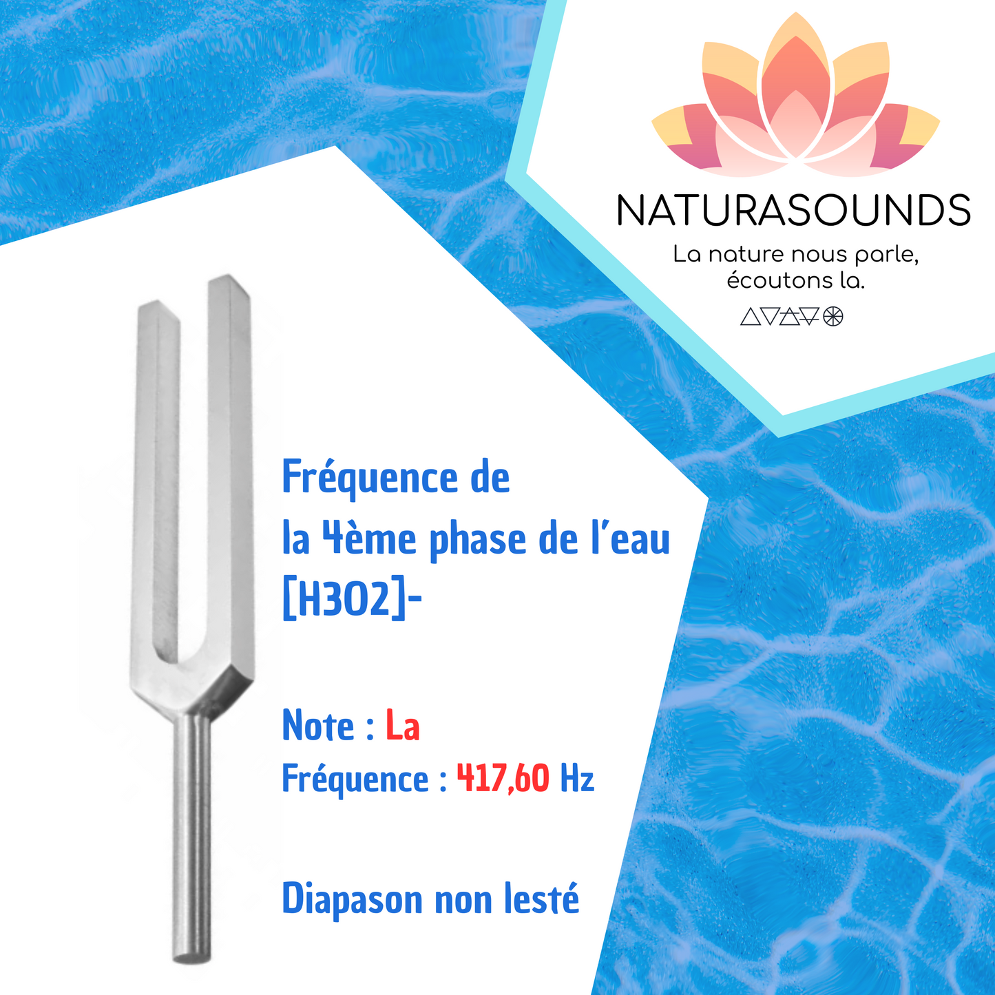 Water tuning fork H3O2 - A4 417.60 Hz