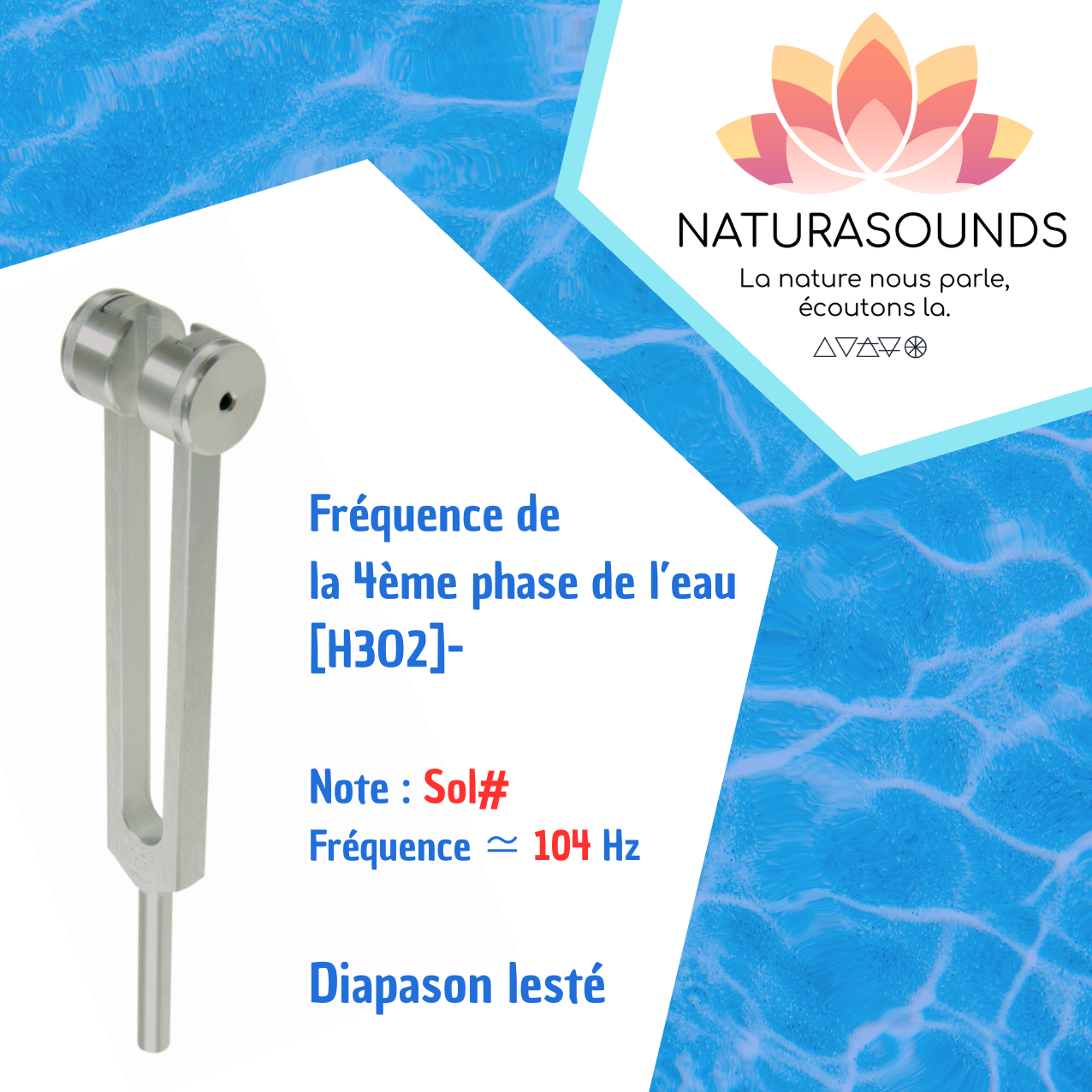 H3O2 Water Tuning Fork - Weighted NATURASOUNDS EXCLUSIVE