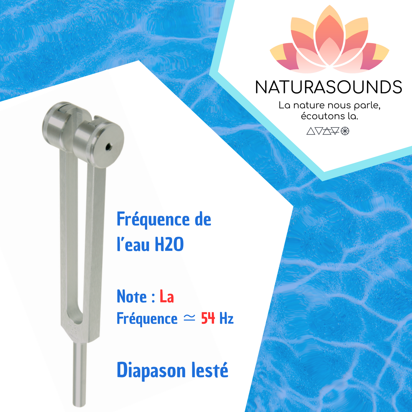 H2O Water Tuning Fork Heavy Weighted: Cellular Hydration | Water Molecular Frequency