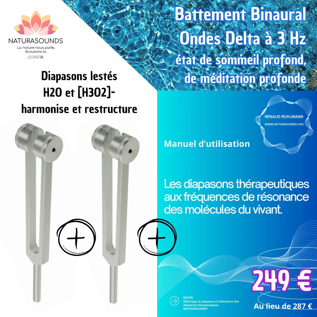 Set diapasons lestés de l'eau + Ebook