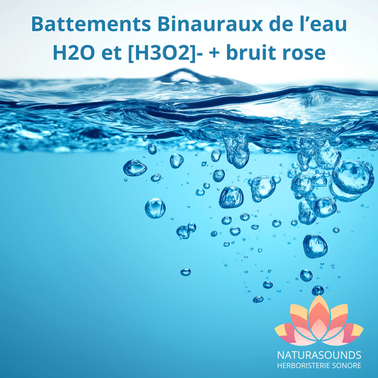 🎧 Album Battements Binauraux de l'eau H2O et [H3O2]- + Bruit rose