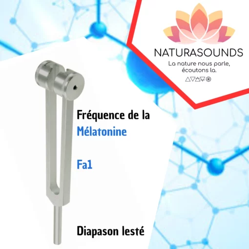 Diapason Mélatonine - Fa1 avec housse velours pour transformer votre sommeil