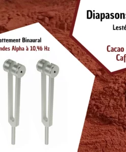Set de Diapasons Cacao Y Café avec housse velours pour thérapie sonore
